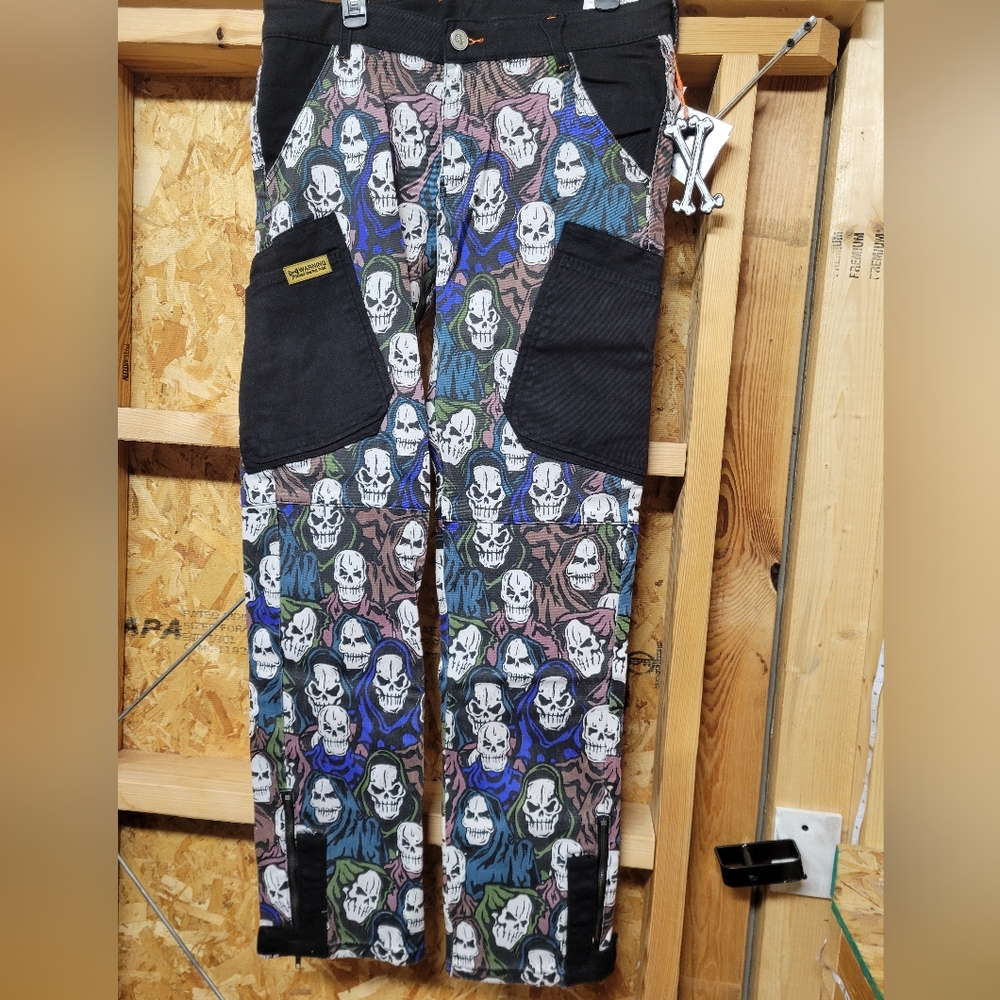 Brand‎ X NWT Cargo Jeans Skull Pattern Mens Size 34